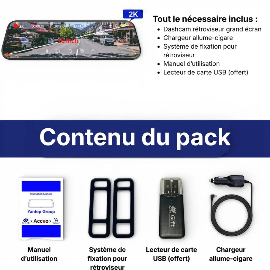 Dashcam Rétroviseur