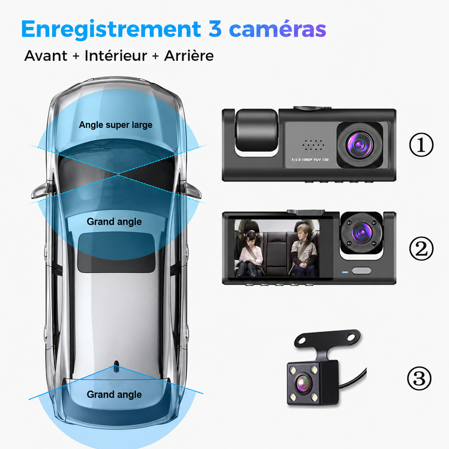 Dashcam Voiture Avant Arrière
