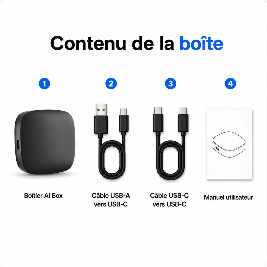 AI Box CarPlay & Android Auto — YouTube & Netflix intégrés