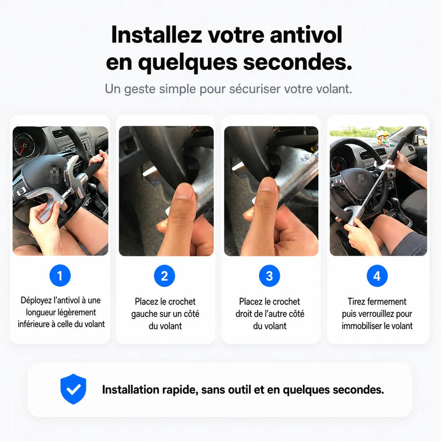 Canne Antivol Volant Télescopique
