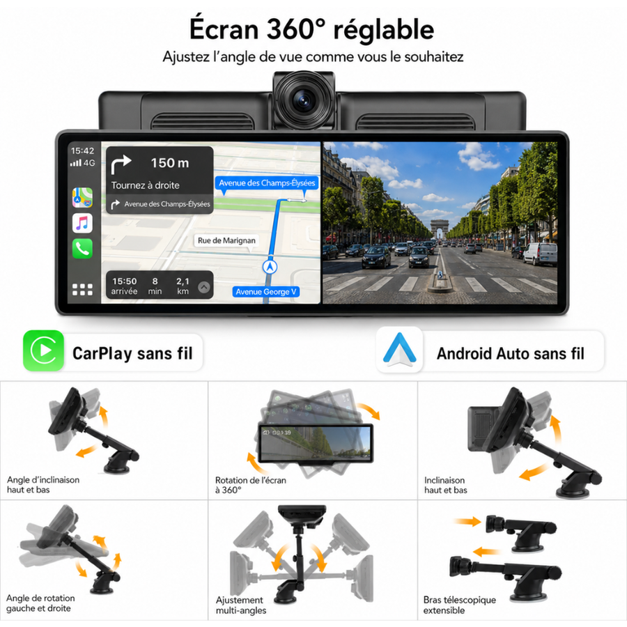 Dashcam Carplay Voiture