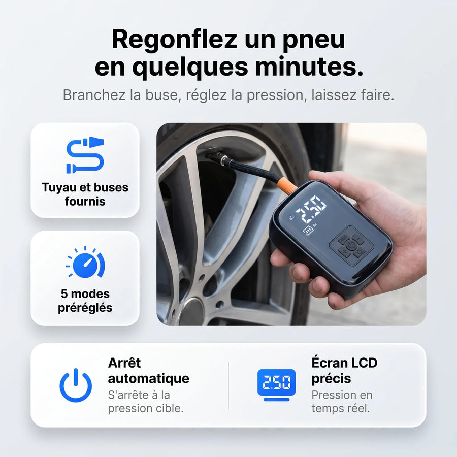 Gonfleur de Pneus Sans Fil