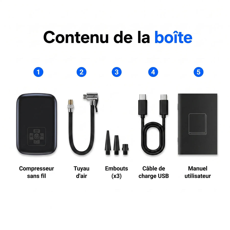 Gonfleur de Pneus Sans Fil