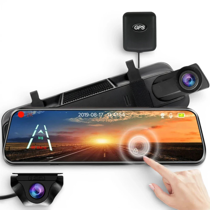 Dashcam Rétroviseur — CarPlay & GPS