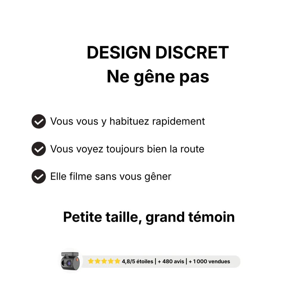 Mini dashcam voiture