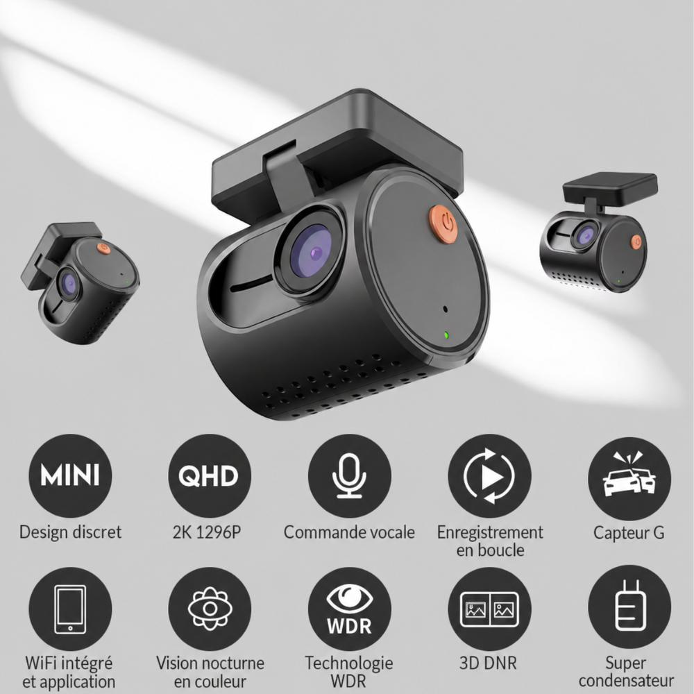Mini dashcam voiture