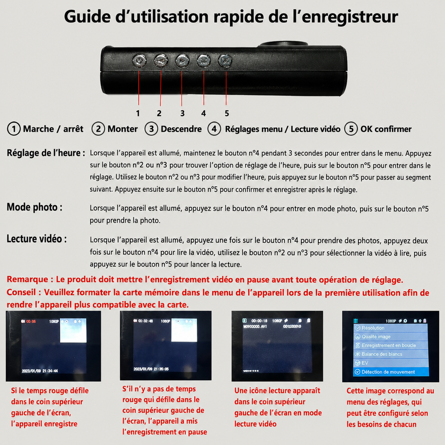 Dashcam Voiture Avant Arrière