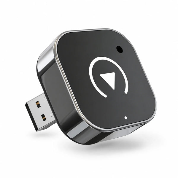 Adaptateur CarPlay sans fil, clé USB noire au design compact