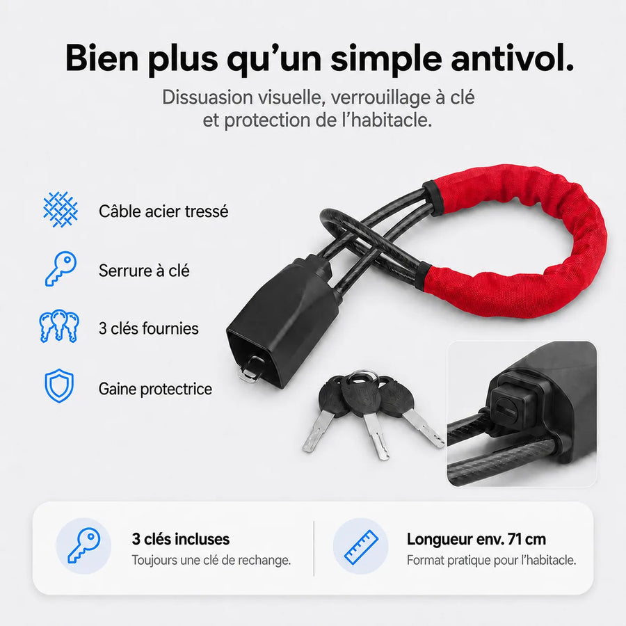 Antivol Volant Ceinture