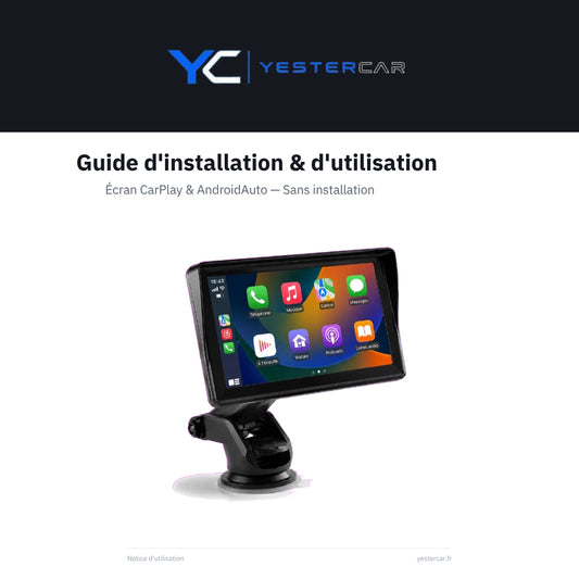 Guide d'installation FR — Écran CarPlay 7″ (offert)