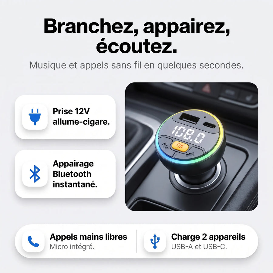 Transmetteur FM Bluetooth