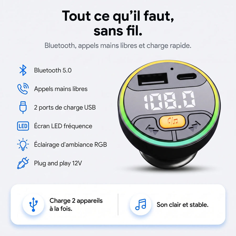Transmetteur FM Bluetooth